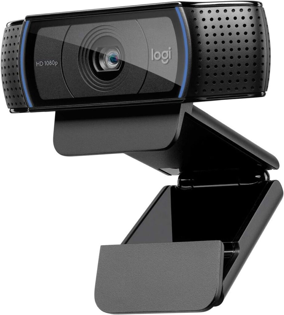 Logitech C920x HD Pro Webcam, Full HD 1080p/30fps Video Calling, Clear Stereo Audio, HD Light Correction, Works with Skype, Zoom, FaceTime, Hangouts, PC/Mac/Laptop/Macbook/Tablet - Black